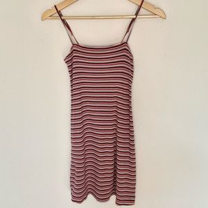 Hollister striped spaghetti strap retro dress